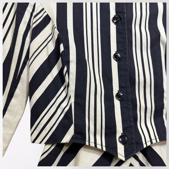 VTG 70s Eleanor Brenner ILGWU Dress Jacket 2 Piece 3/4 Striped Belt Posh Preppy - Picture 5 of 11